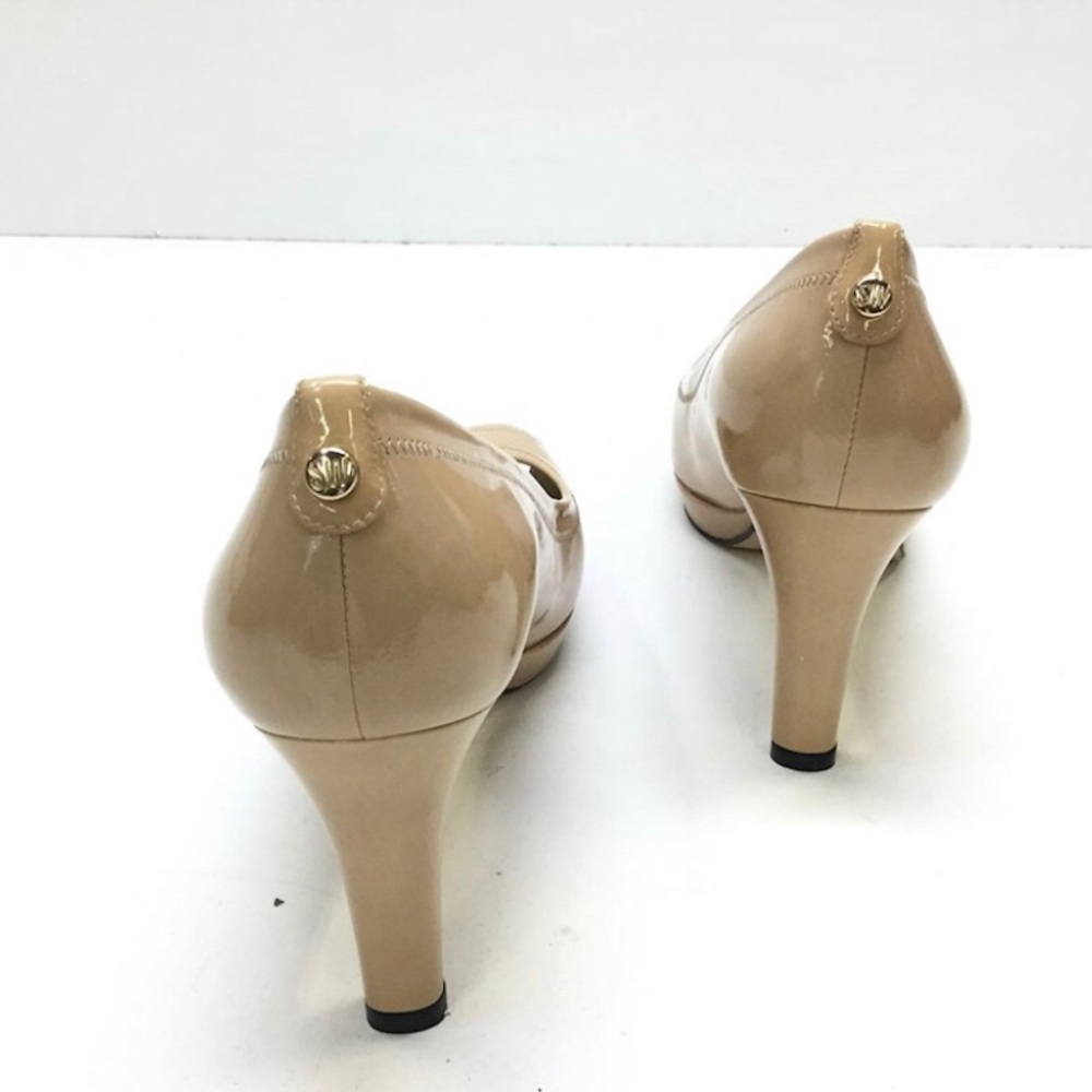 Stuart Weitzman Nude Peep Toe Pumps - Picture 5 of 11